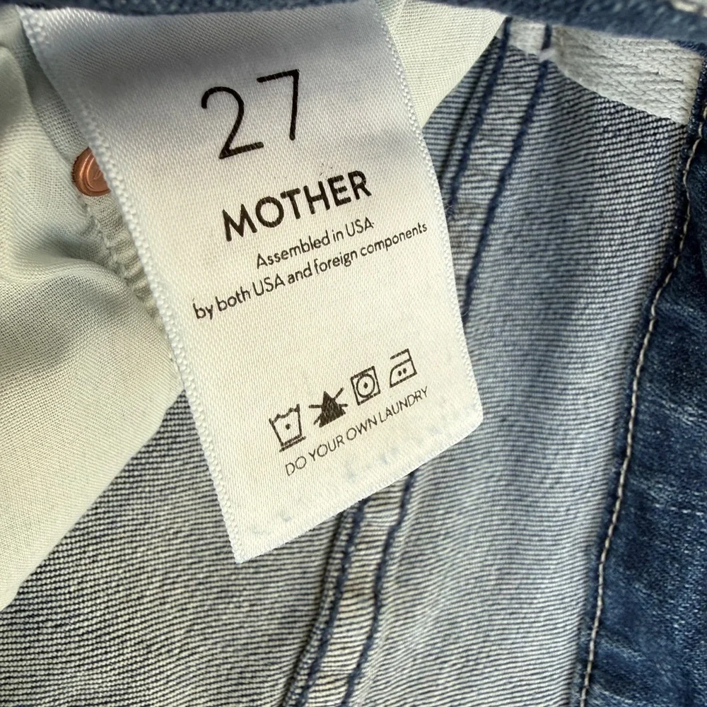MOTHER High Waisted Looker Ankle Fray Jeans